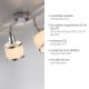 Leuchten Direkt 15374-17 - Reflektorska svjetiljka ACCOR 4xE14/25W/230V