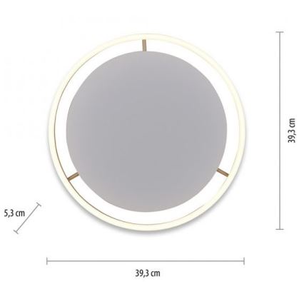 Leuchten Direkt 15391-60 - LED Prigušiva stropna svjetiljka RITUS LED/20W/230V mesing