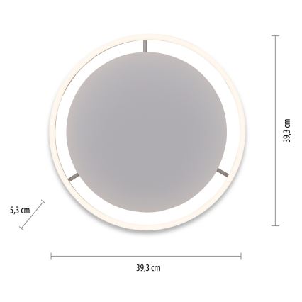 Leuchten Direkt 15391-95 - LED Prigušiva stropna svjetiljka RITUS LED/20W/230V krom