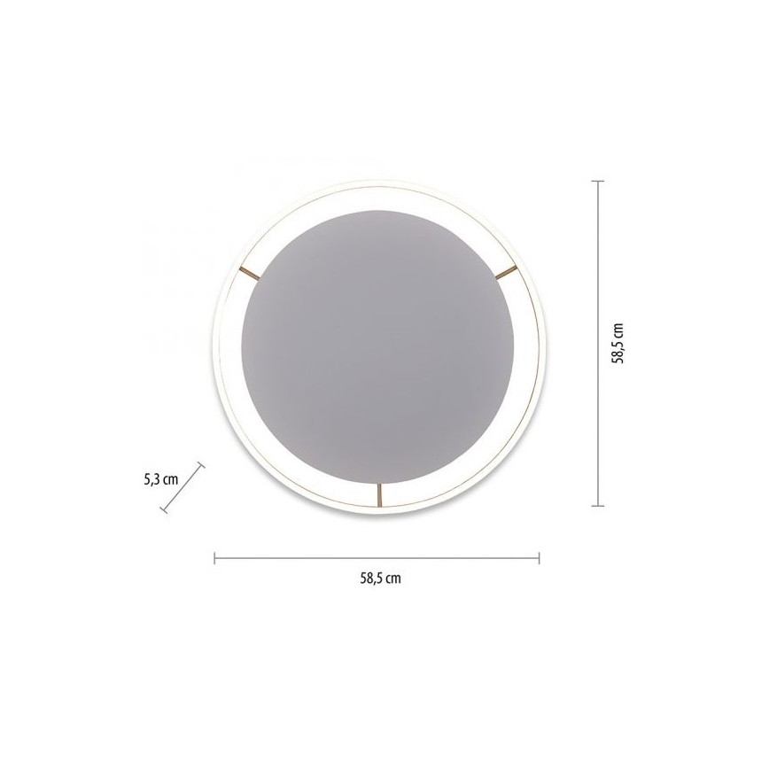 Leuchten Direkt 15392-60 - LED Prigušiva stropna svjetiljka RITUS LED/30W/230V mesing