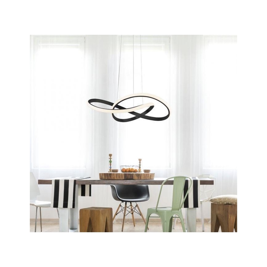 Leuchten Direkt 15402-18-LED Prigušivi luster na sajli MARIA LED/25W/230V crna