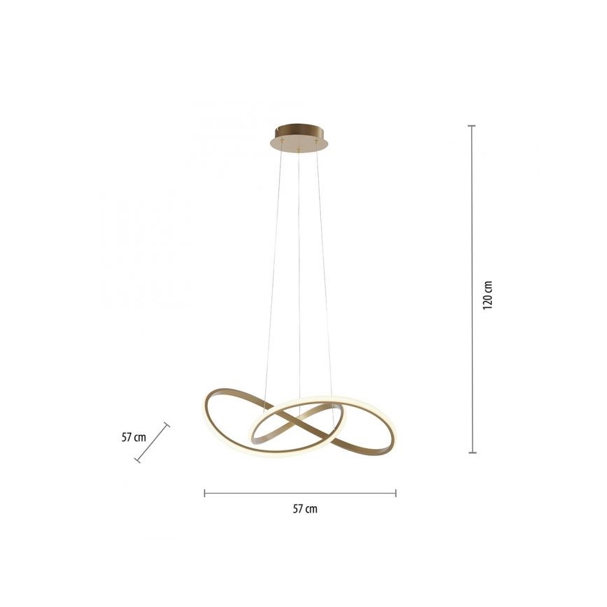 Leuchten Direkt 15402-60 - LED Prigušivi luster na sajli MARIA LED/25W/230V