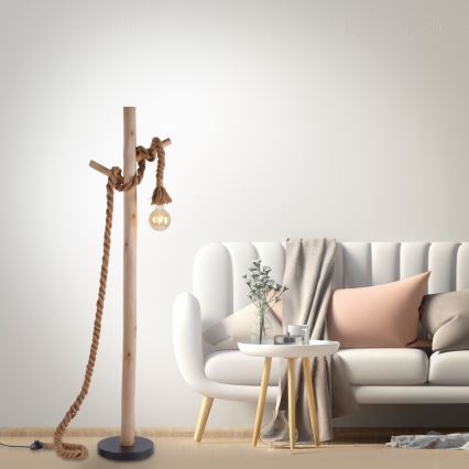 Leuchten Direkt 15484-18 - Stajaća lampa ROPE 1xE27/15W/230V