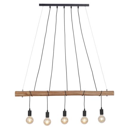 Leuchten Direkt 15515-18 - Luster na sajli DAMIAN 5xE27/60W/230V eukaliptus