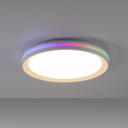 Leuchten Direkt 15544-16 - LED RGB Prigušiva stropna svjetiljka RIBBON LED/15W/230V + daljinski upravljač