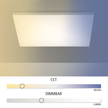 Leuchten Direkt 15552-16 - LED Prigušiva stropna svjetiljka CANVAS LED/40W/230V 2700-5000K + daljinski upravljač