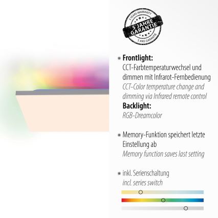 Leuchten Direkt 15562-16 - LED RGB Prigušiva stropna svjetiljka CONRAD LED/35W/230V + daljinski upravljač