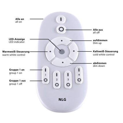 Leuchten Direkt 15571-16 - LED Prigušiva stropna svjetiljka FLAT LED/23,5W/230V 2700-5000K + daljinski upravljač