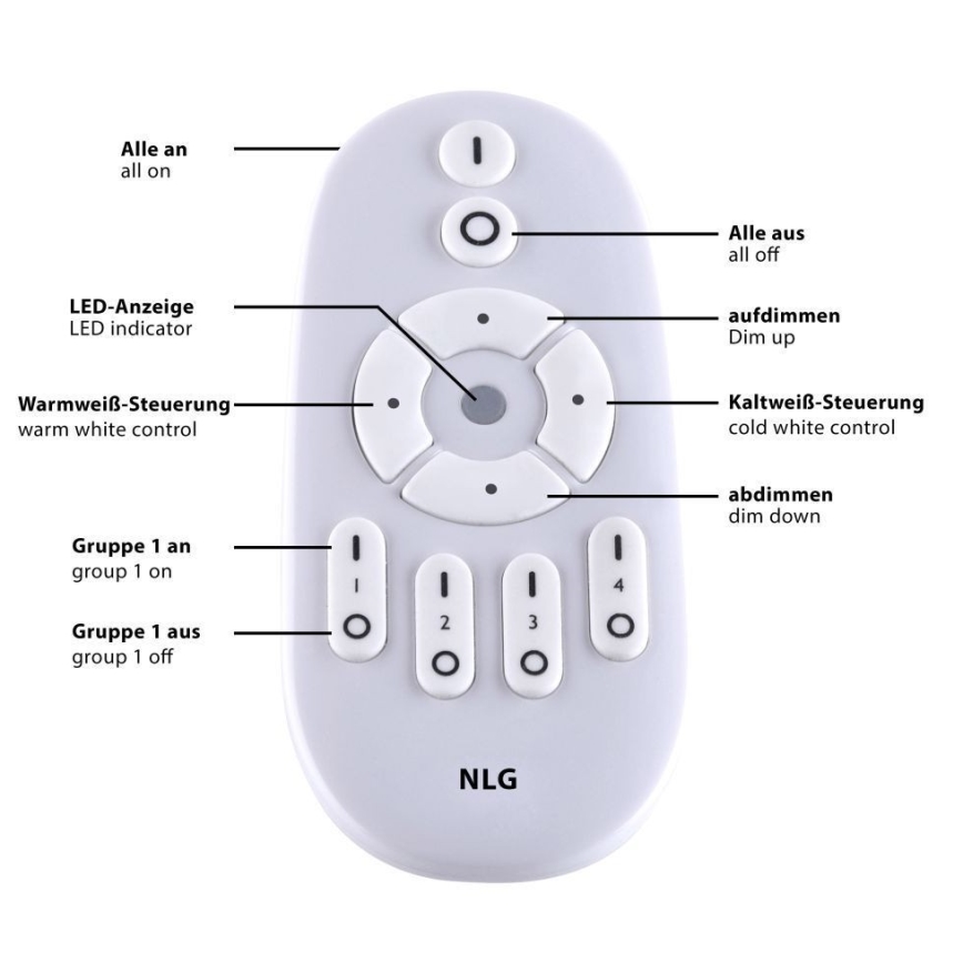 Leuchten Direkt 15571-16 - LED Prigušiva stropna svjetiljka FLAT LED/23,5W/230V 2700-5000K + daljinski upravljač
