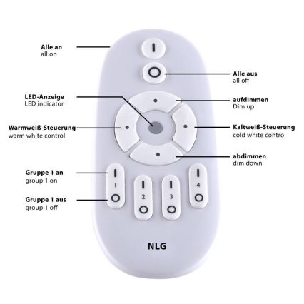 Leuchten Direkt 15571-18 - LED Prigušiva stropna svjetiljka FLAT LED/23,5W/230V 2700-5000K + daljinski upravljač