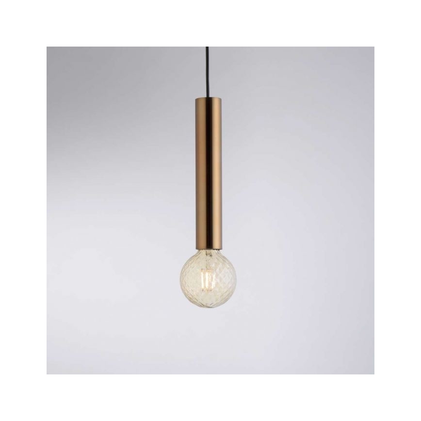 Leuchten Direkt 15617-60 - Luster na sajli BRUNA 1xE27/60W/230V mesing