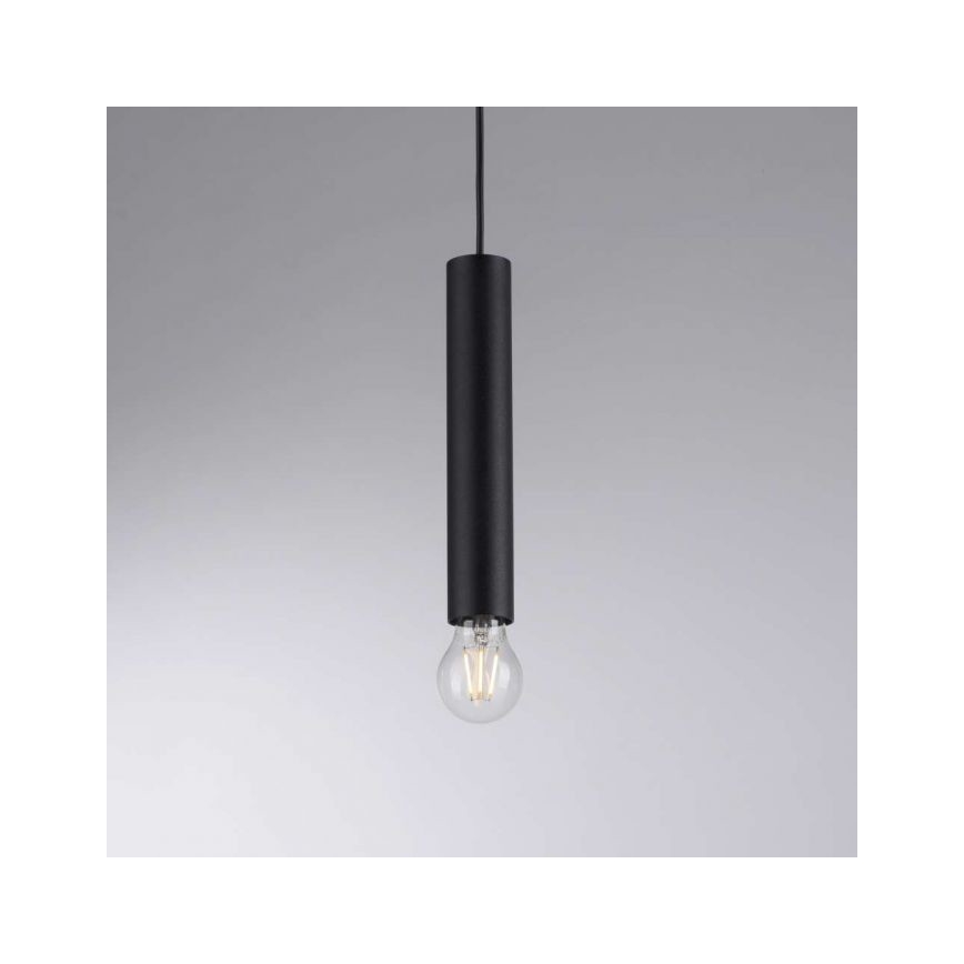 Leuchten Direkt 15618-18 - Luster na sajli BRUNA 3xE27/60W/230V crna