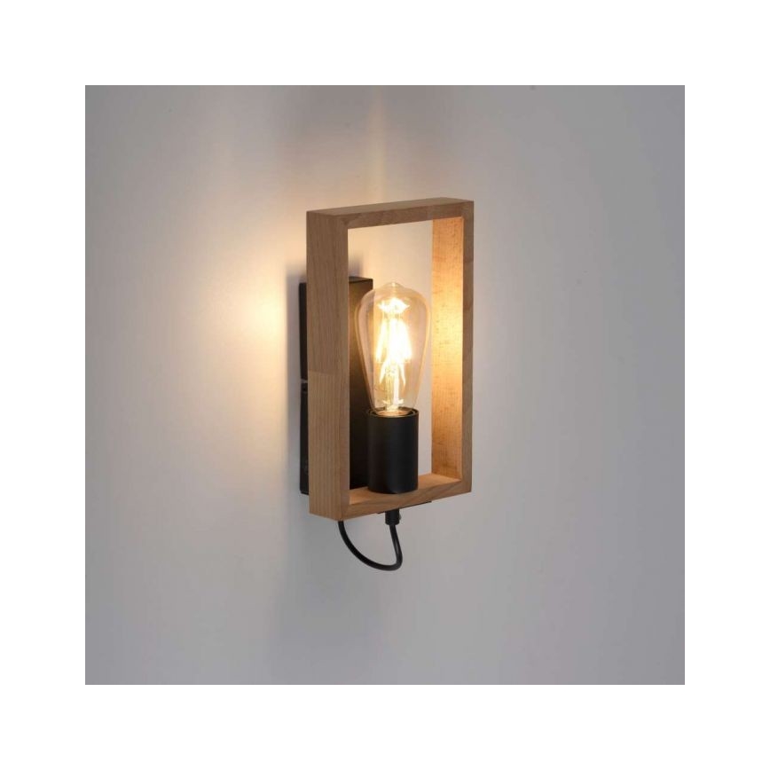 Leuchten Direkt 15654-18 - Zidna svjetiljka FRANKY 1xE27/60W/230V akacija