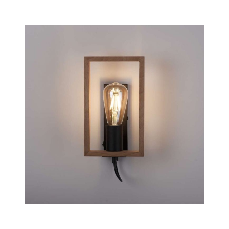 Leuchten Direkt 15654-18 - Zidna svjetiljka FRANKY 1xE27/60W/230V akacija