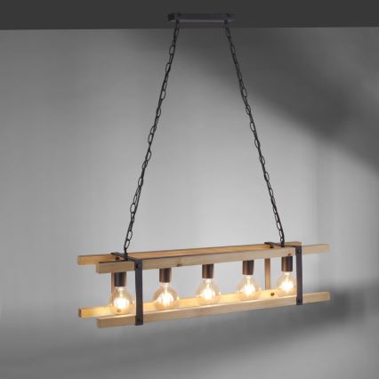 Leuchten Direkt 15685-79 - Luster na lancu EDITH 5xE27/60W/230V bor