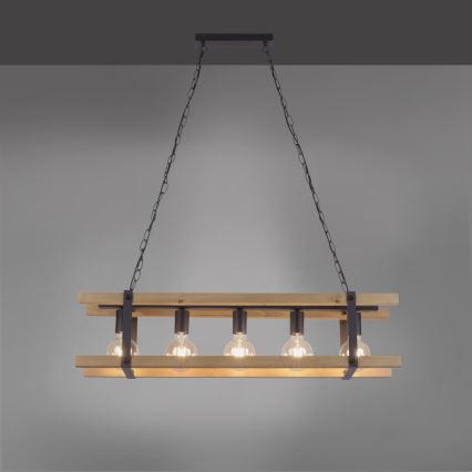 Leuchten Direkt 15685-79 - Luster na lancu EDITH 5xE27/60W/230V bor