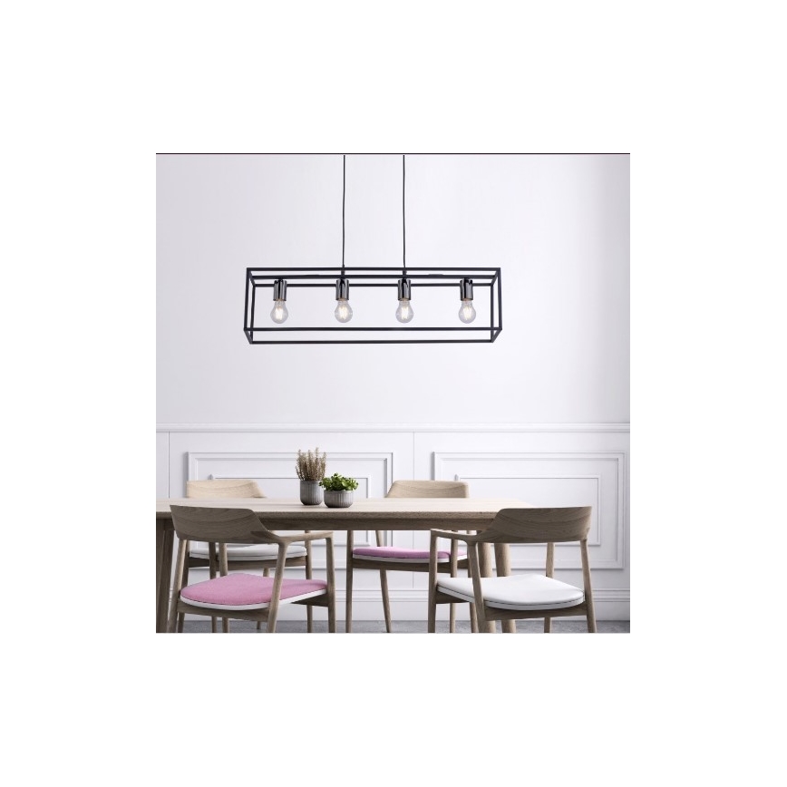Leuchten Direkt 15854-18 - Luster na sajli FABIO 4xE27/60W/230V