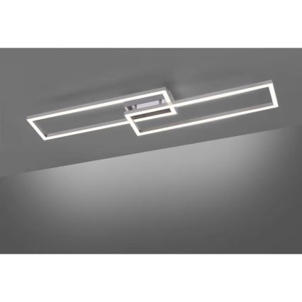Leuchten Direkt 16430-55 - LED RGBW prigušivo stropno svjetlo MAXI 2xLED/18W/230V 2700-5000K matni krom + daljinski upravljač