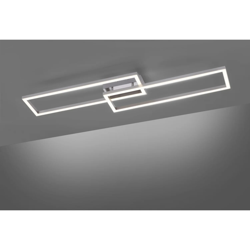Leuchten Direkt 16430-55 - LED RGBW prigušivo stropno svjetlo MAXI 2xLED/18W/230V 2700-5000K matni krom + daljinski upravljač