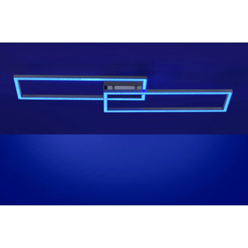 Leuchten Direkt 16430-55 - LED RGBW prigušivo stropno svjetlo MAXI 2xLED/18W/230V 2700-5000K matni krom + daljinski upravljač