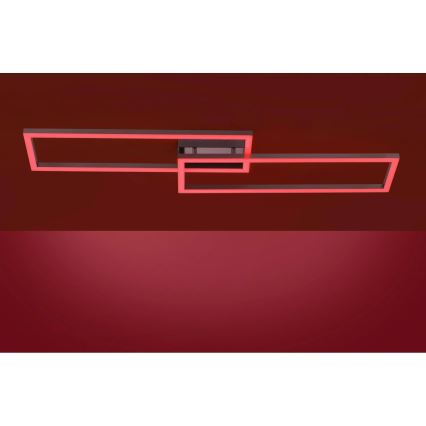 Leuchten Direkt 16430-55 - LED RGBW prigušivo stropno svjetlo MAXI 2xLED/18W/230V 2700-5000K matni krom + daljinski upravljač
