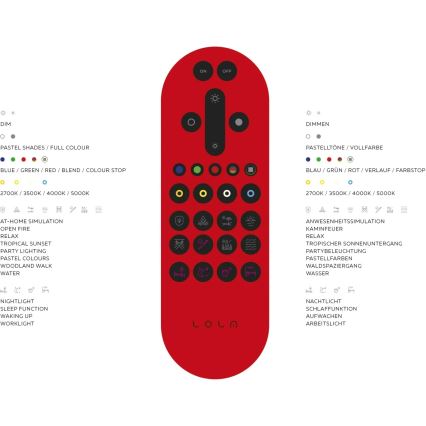 Leuchten Direkt 16430-55 - LED RGBW prigušivo stropno svjetlo MAXI 2xLED/18W/230V 2700-5000K matni krom + daljinski upravljač