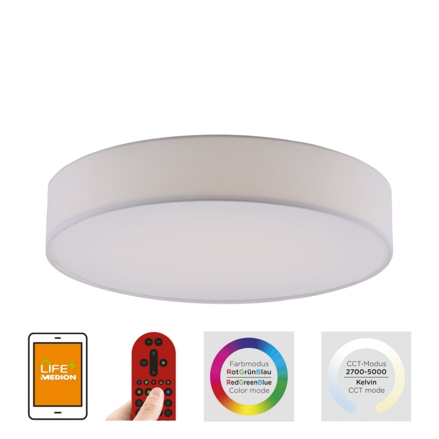 Leuchten Direkt 18428-16 - LED RGB Prigušiva stropna svjetiljka LOLA LED/32W/230V Tuya + daljinsko upravljanje