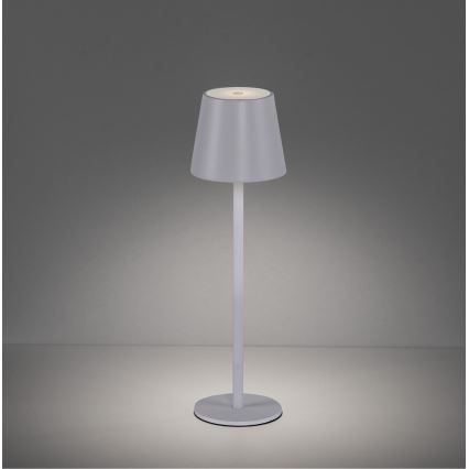 Leuchten Direkt 19250-16 - LED Vanjska prigušiva punjiva stolna lampa EURIA LED/3W/5V 2600 mAh IP54 bijela