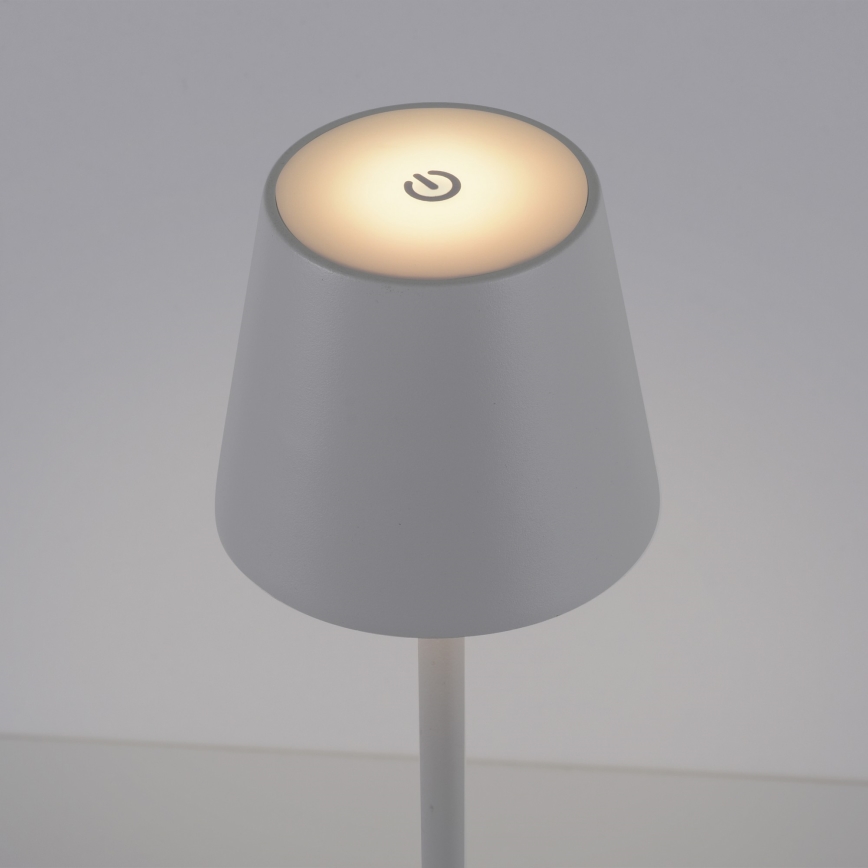 Leuchten Direkt 19250-16 - LED Vanjska prigušiva punjiva stolna lampa EURIA LED/3W/5V 2600 mAh IP54 bijela