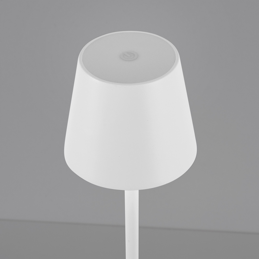 Leuchten Direkt 19250-16 - LED Vanjska prigušiva punjiva stolna lampa EURIA LED/3W/5V 2600 mAh IP54 bijela