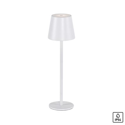 Leuchten Direkt 19250-16 - LED Vanjska prigušiva punjiva stolna lampa EURIA LED/3W/5V 2600 mAh IP54 bijela