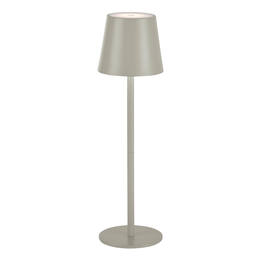 Leuchten Direkt 19250-40 - LED Vanjska prigušiva punjiva stolna lampa EURIA LED/3W/5V 2600 mAh IP54 siva