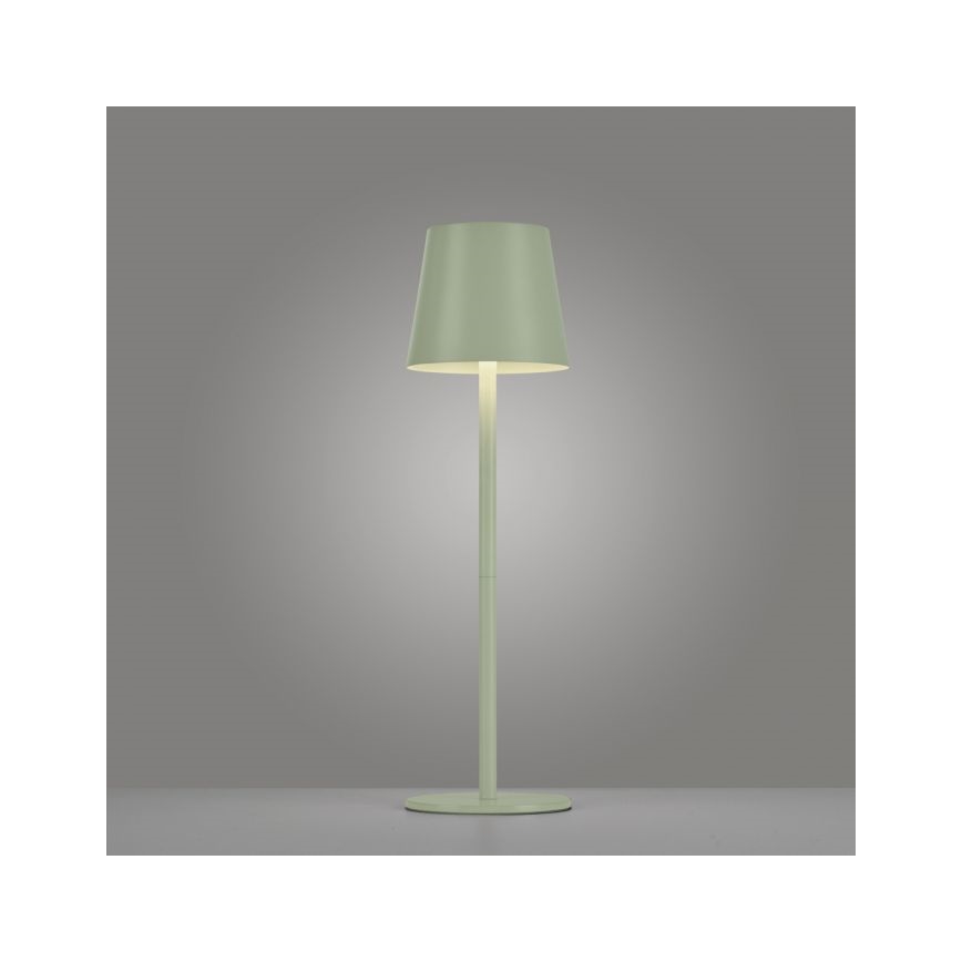Leuchten Direkt 19250-43 - LED vanjska punjiva stolna lampa s prigušivanjem EURIA LED/3W/5V IP54 zelena
