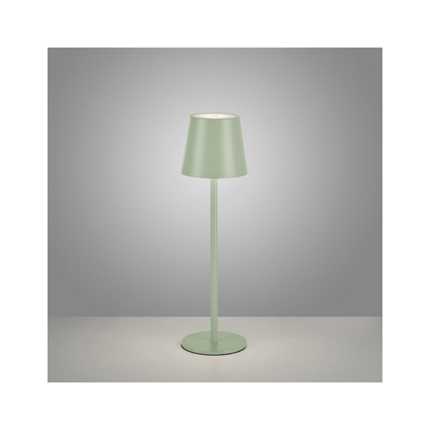 Leuchten Direkt 19250-43 - LED vanjska punjiva stolna lampa s prigušivanjem EURIA LED/3W/5V IP54 zelena