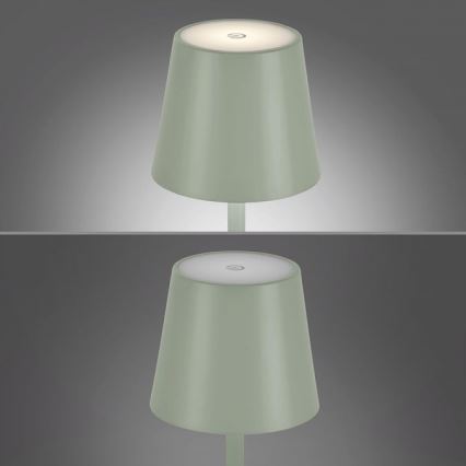 Leuchten Direkt 19250-43 - LED vanjska punjiva stolna lampa s prigušivanjem EURIA LED/3W/5V IP54 zelena