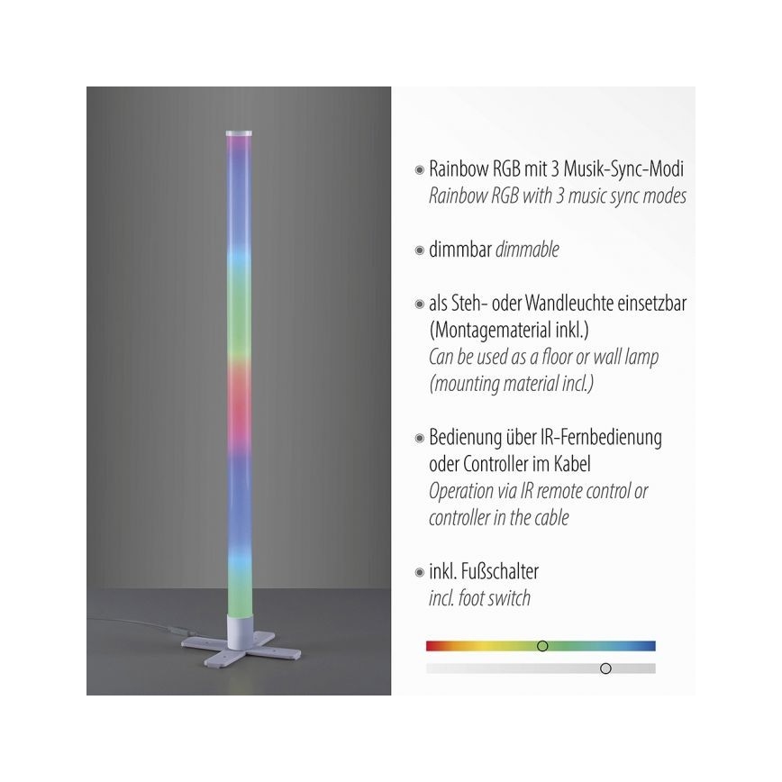 Leuchten Direkt 19902-21 - LED RGB Prigušiva lampa RINGO LED/10W/230V + daljinski upravljač