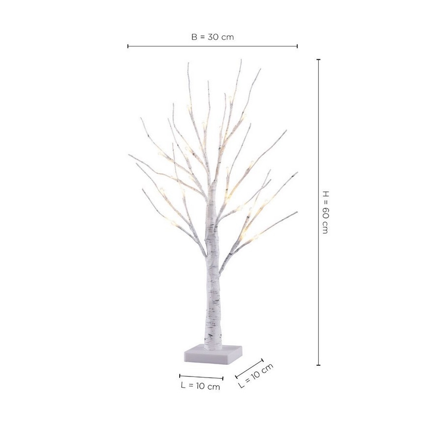 Leuchten Direkt 86140-16 - LED Dekorativna lampa BIRCH LED/1,44W/3xAA 60 cm