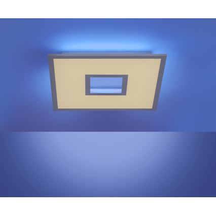 Leuchten Direkt 11645-16 - LED RGB stropna svjetiljka s prigušivanjem RECESS LED/22,5W/230V + LED/5W + daljinski upravljač