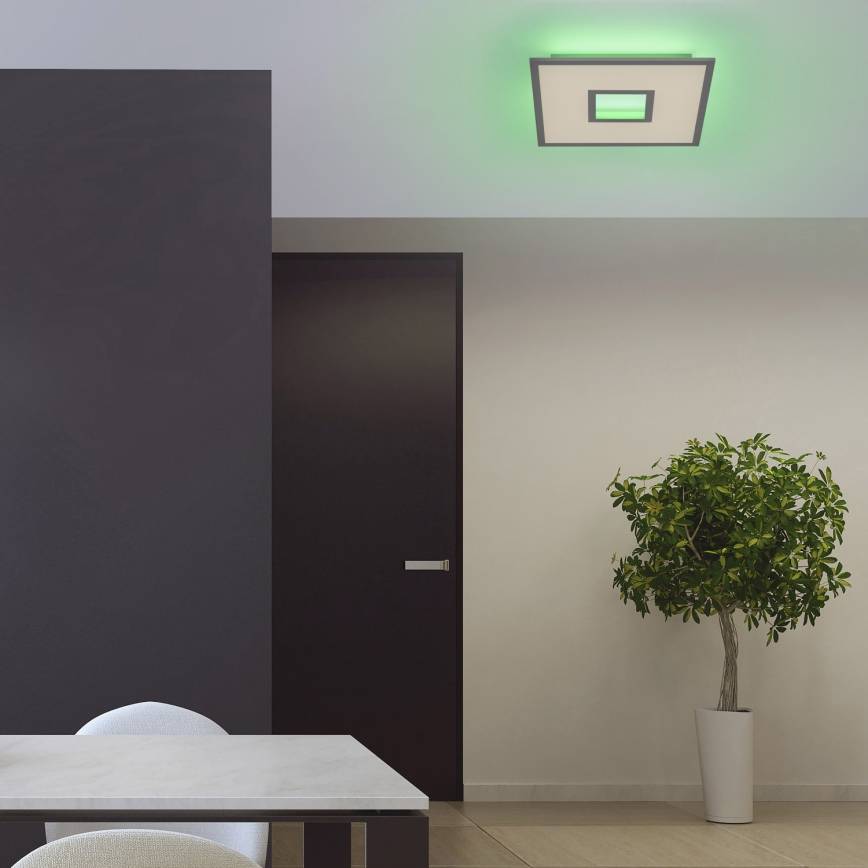 Leuchten Direkt 11645-16 - LED RGB Prigušiva stropna svjetiljka RECESS LED/22,5W/230V + LED/5W + daljinski upravljač