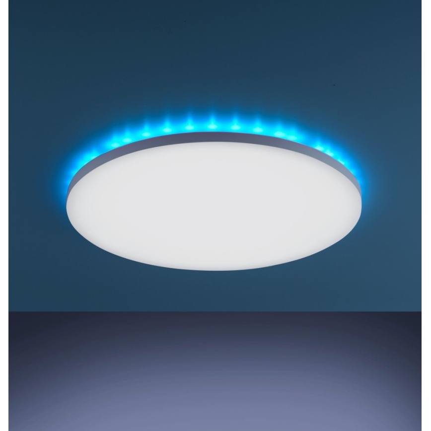 Leuchten Direkt 15602-16 - LED RGBW Prigušiva stropna svjetiljka GUSTAV LED/20,3W/230V + LED/1,8W 2700-5000K + daljinski upravljač