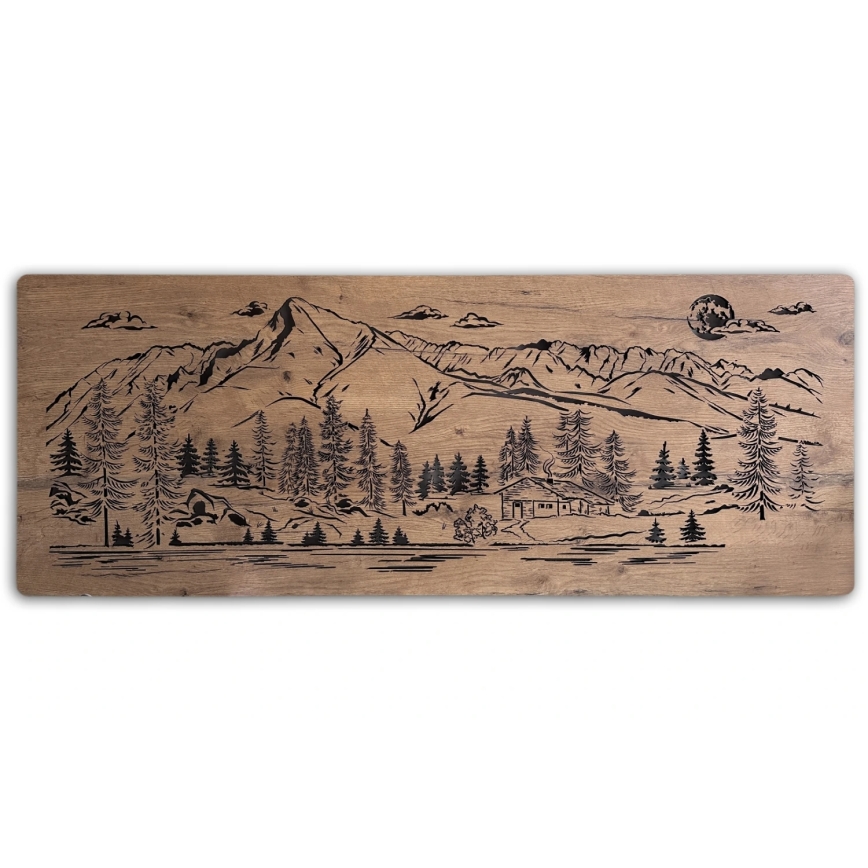 Li-Go 23524/DUB2 - LED zidna dekoracija s mogućnošću prigušivanja LED/24W/230V 130x50 cm hrast/Planinska kućica