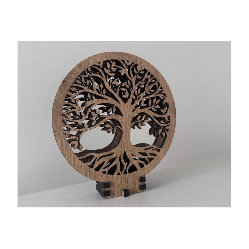 Li-Go 23577/DUB2 - LED stolna dekoracija s mogućnošću prigušivanja LED/12W/230V 20x22 cm hrast/Stablo života