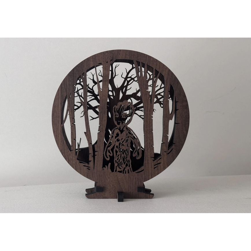 Li-Go 23613/DUB2 - LED stolna dekoracija s mogućnošću prigušivanja LED/12W/230V 20x22 cm hrast/Grut