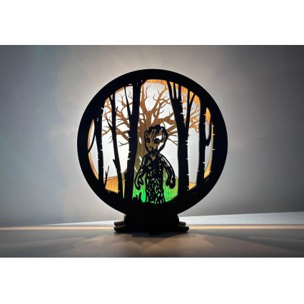 Li-Go 23613/DUB2 - LED stolna dekoracija s mogućnošću prigušivanja LED/12W/230V 20x22 cm hrast/Grut