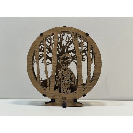 Li-Go 23613/DUB2 - LED stolna dekoracija s mogućnošću prigušivanja LED/12W/230V 20x22 cm hrast/Grut