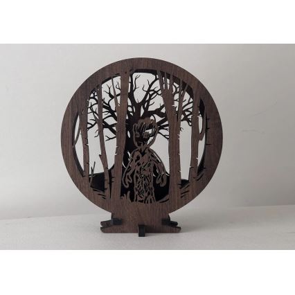 Li-Go 23613/DUB2 - LED stolna dekoracija s mogućnošću prigušivanja LED/12W/230V 20x22 cm hrast/Grut