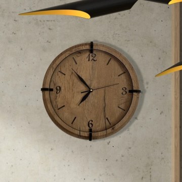 Li-Go 23628/DUB3 - Zidni LED sat/1xAA Ø 32 cm svijetli hrast/okrugli