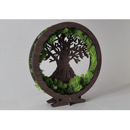 Li-Go 23631/DUB2 - LED stolna dekoracija s prigušavanjem LED/12W/230V 30x31 cm hrast/mahovina i stablo