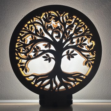 Li-Go 23648/DUB2 - LED stolna dekoracija s mogućnošću regulacije svjetline LED/12W/230V 30x31 cm hrast/Stablo života