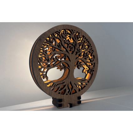 Li-Go 23648/DUB2 - LED stolna dekoracija s mogućnošću regulacije svjetline LED/12W/230V 30x31 cm hrast/Stablo života